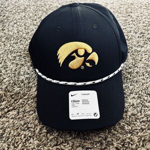 Nike Iowa Hawkeyes Legacy91‎ Rope Golf Hat - Black Adjustable Strap